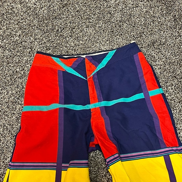 Pants & Jumpsuits Rare Vintage 7s High Waist Bold Color Block Wide